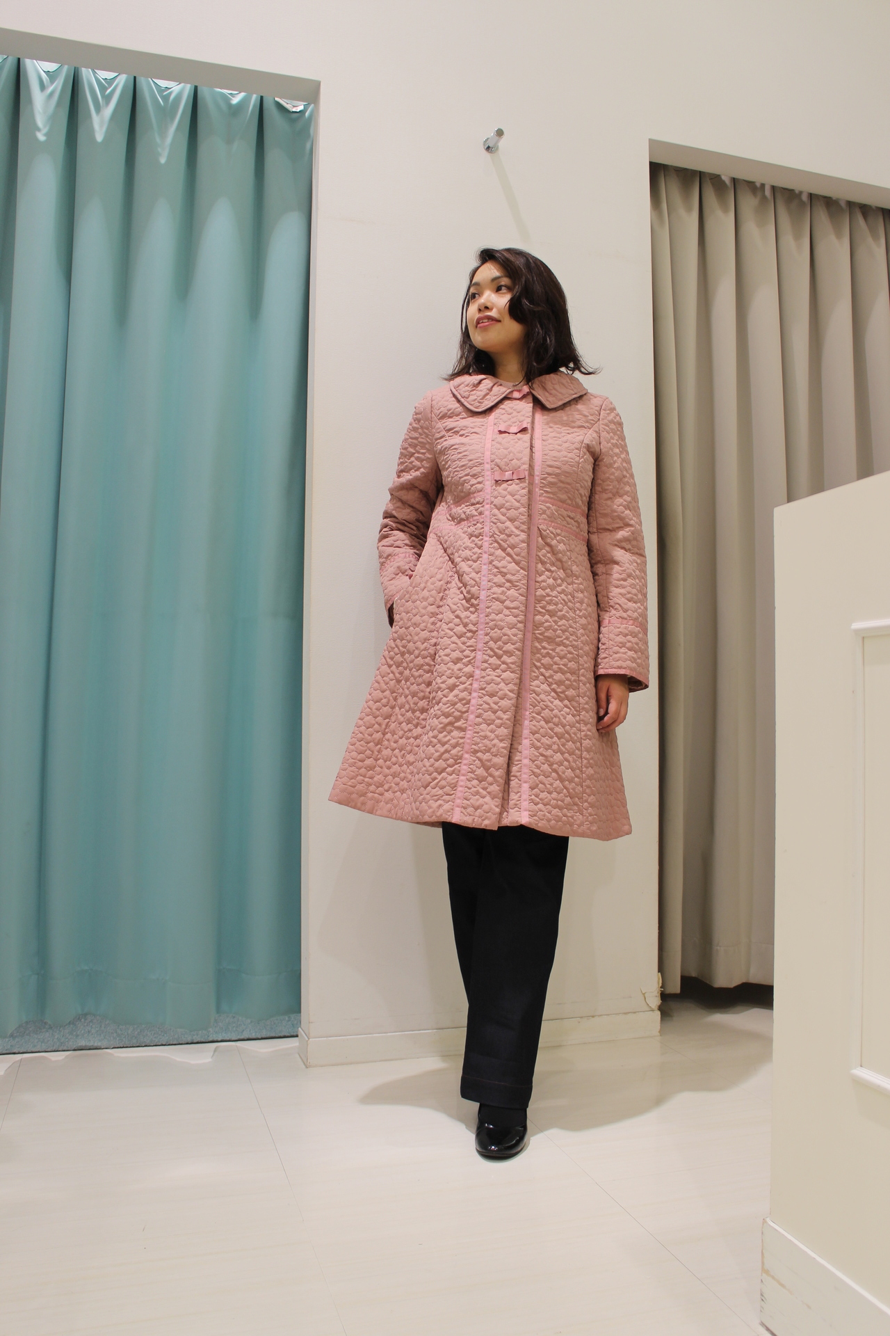 Gallery Visconti 定番 可愛いキルティングロングコート Gallery Visconti Keicollection